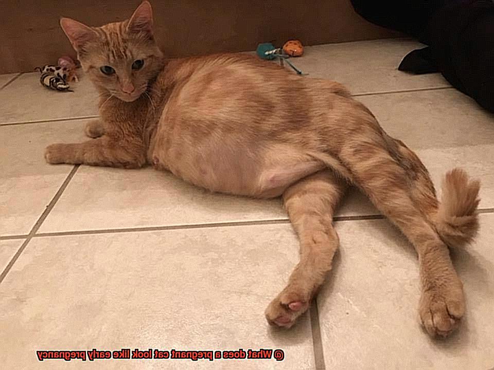 What does a pregnant cat look like early pregnancy-3